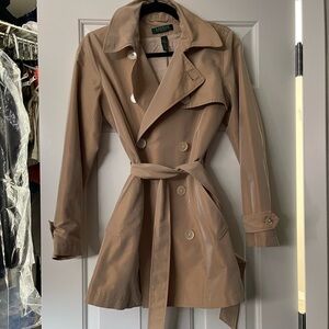 Ralph Lauren Tan Double-Breasted Trench Coat